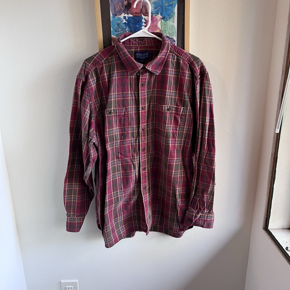 Pendleton Collared Long Sleeve Plaid Flannel Boar… - image 3
